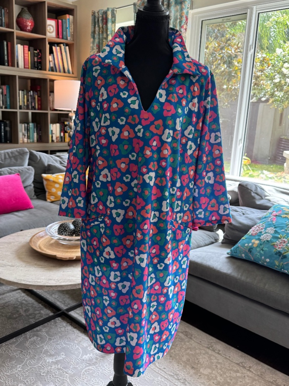 Katherine Way Multicolor Rosette Dress